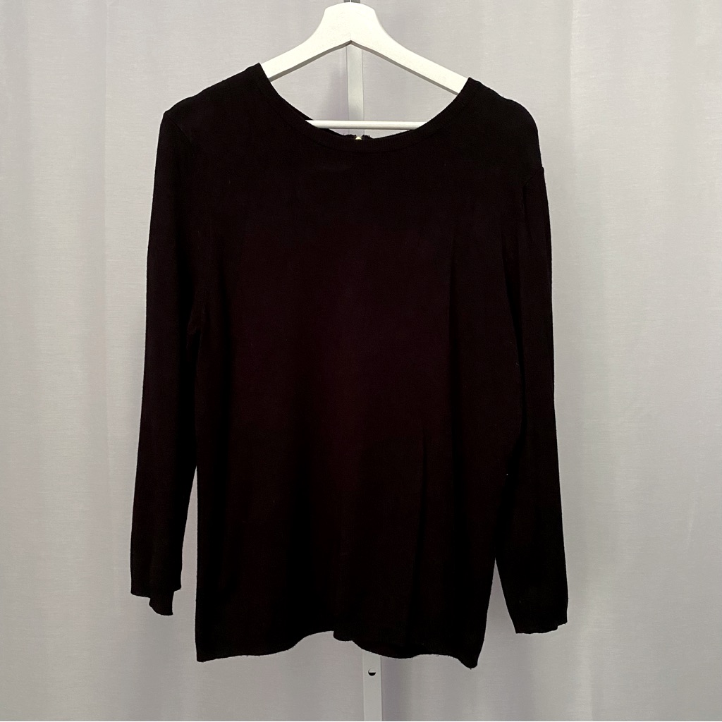 Philosophy Black Lightweight Sweater With Gold Zipper L
